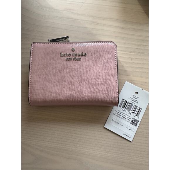 NWT Kate Spade Madison Small L Zip Wallet Saffiano Leather Pink $190 - Picture 2 of 6
